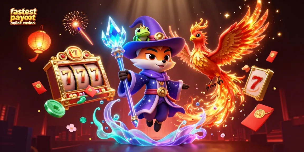 Experience the excitement of the fastest payout online casino with our magical gambling scene featuring stunning 3D elements.